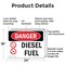 Signmission Diesel Fuel Danger Sign, Aluminum, 24in W x 18in L, 2PK OS-2PACK-DS-A-1824-L-1122 - alternate 6